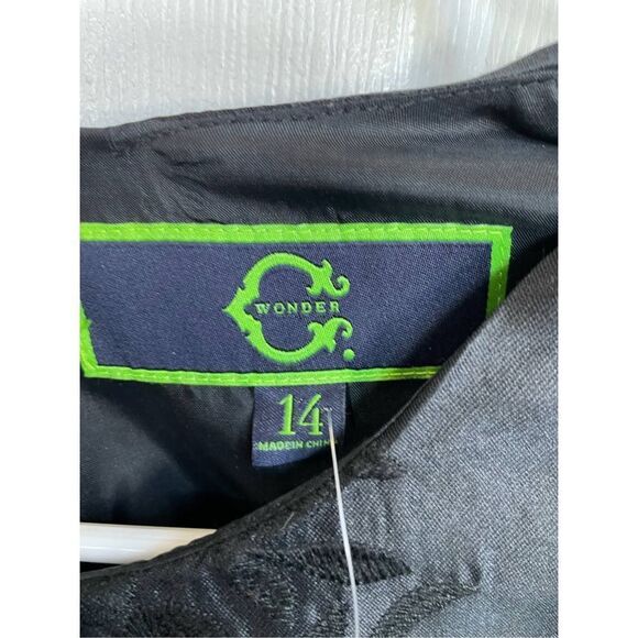 C. Wonder Silk Black Dressy Top Women’s Size 14  Embroidered New With Tags - Picture 5 of 8